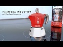 BIALETTI CAFETERA MOKA INDUCCION 4 TAZAS NEGRA